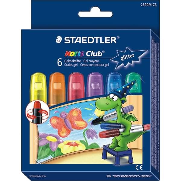 Actual product image Staedtler Noris Club Gel Crayons metallic 6pcs (Assorted colours, 6 x)
