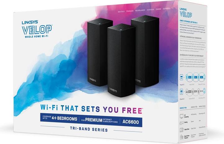 Actual product image Belkin Linksys VELOP Whole Home Mesh Wi-Fi System WHW0303