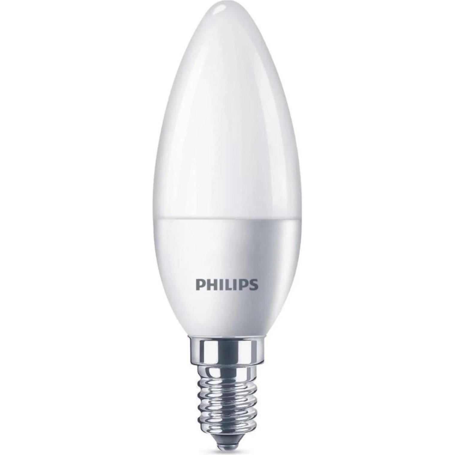 Philips, Leuchtmittel, LED Kerzenlampe, 4er Set (E14, 4.90 W, 470 lm, 4 x, F)
