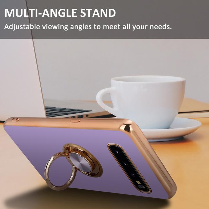 Produktbild Cadorabo Hülle für Samsung Galaxy S10 PLUS im TPU mit Kameraschutz und Ring LM089 Style (Samsung Galaxy S10+)