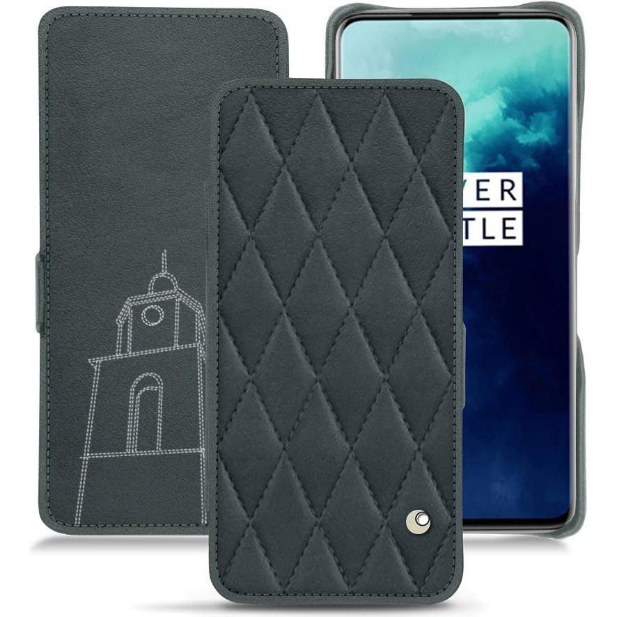 Noreve Lederschutzhülle horizontal (OnePlus 7T Pro), Smartphone Hülle, Blau