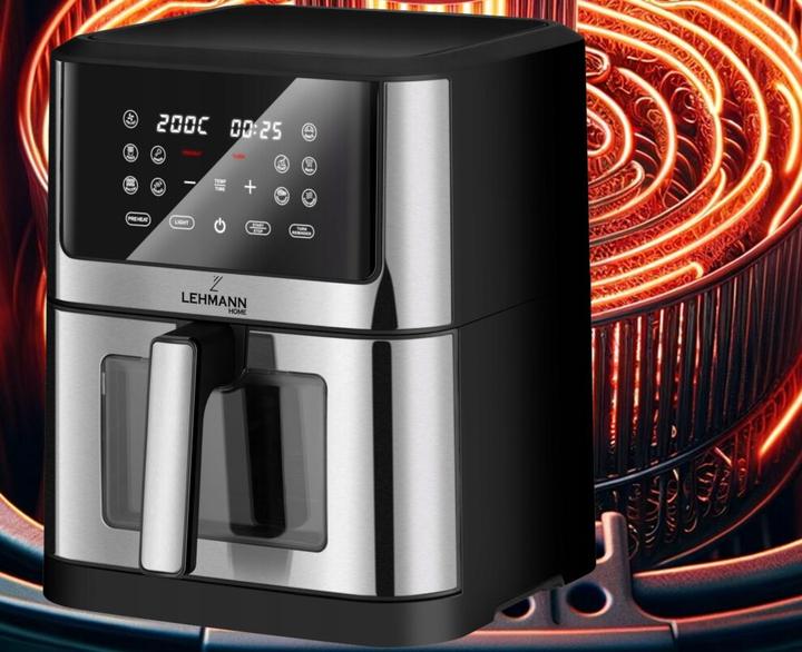 Produktbild Lehmann Heissluftfritteuse Air Fryer ‎LHODF-1435 mit Sichtfenster, 12 Programmen & Timer