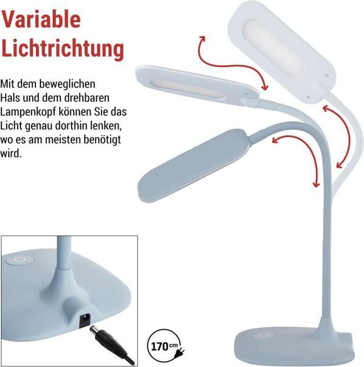 Produktbild Emos LED Schreibtischlampe STELLA, blau (400 lm)