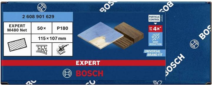 Actual product image Bosch Professional Zubehör Accessories 2608901629 Sanding net for orbital sander 180 grit (L x W) 115mm x 107mm 50 (G180)