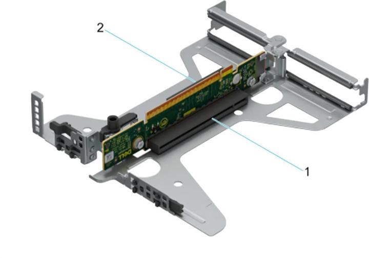 Actual product image Dell Riser Config 2 Butterfly Gen4 x8/x8 PowerEdge R360 CK