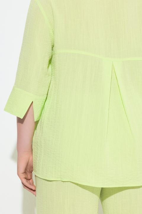 Immagine prodotto Ulla Popken Camicia con viscosa, collo da camicia e maniche a 3/4 (62)