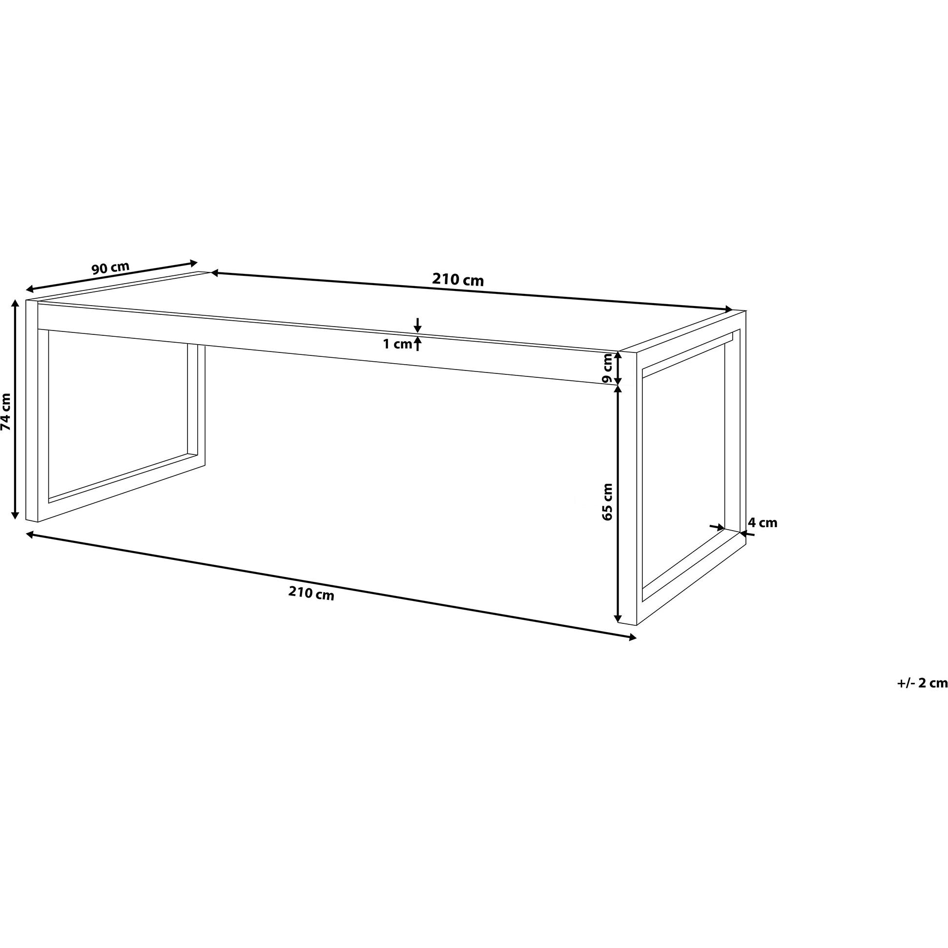 Thumbnail - Beliani, Gartentisch + Balkontisch, Bacoli (210 cm)