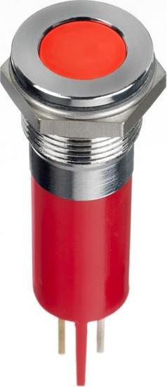 Produktbild RS PRO 14mm flush hyper bright LED, red 12Vdc