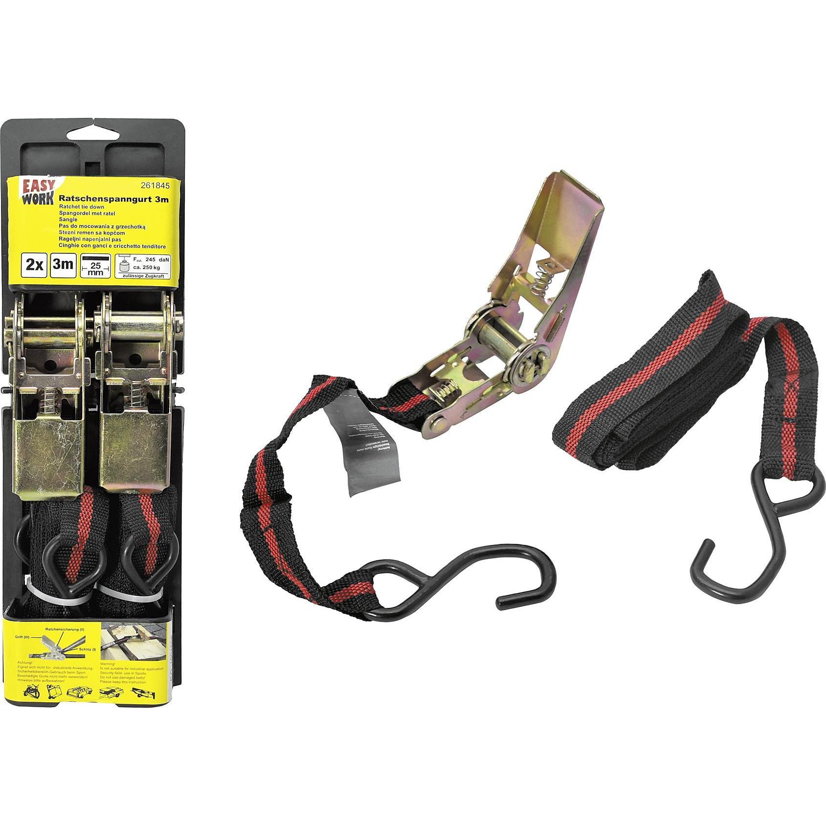 Easy Work, Cinghia di fissaggio, Set di cinghie di tensione a cricchetto