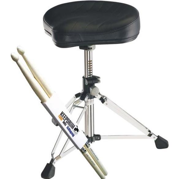 K&M 14000 Gomezz Drumhocker mit Drumsticks (Drummersitz), Zubehör Instrumente