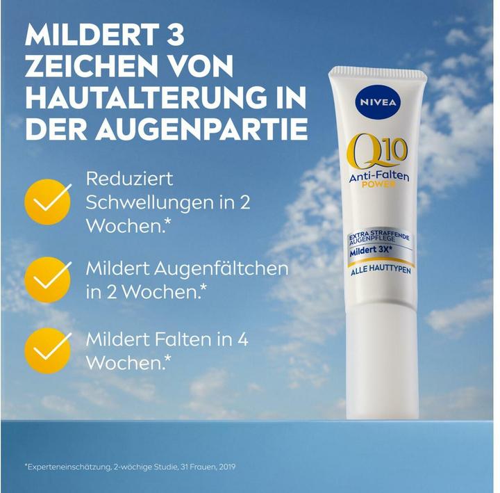 Produktbild NIVEA Q10 Power Anti-Falten Augencreme (Augenpflege Crème, 15 ml)