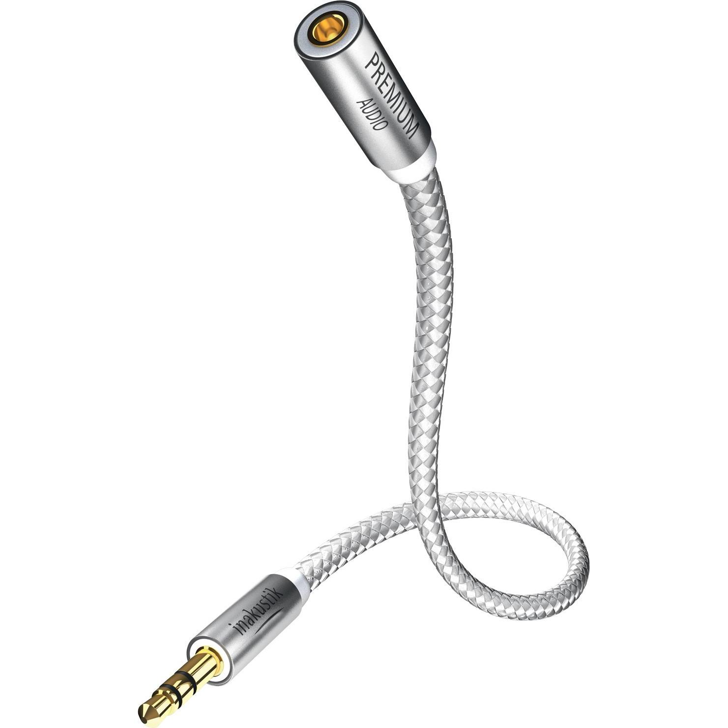 Inakustik Premium 3.5mm Stereo-Klinken Verlängerungskabel (7.50 m, 3.5mm Klinke (AUX)), Audio Kabel