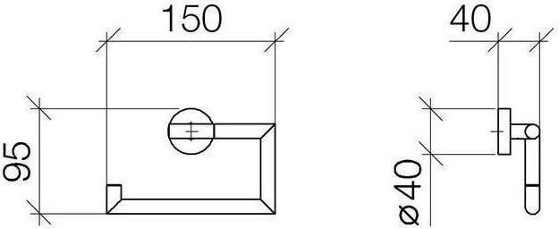 Produktbild Dornbracht Dornb Papierrollenhalter META ohne Deckel schwarz matt