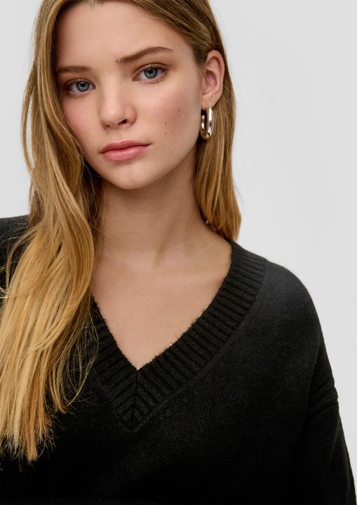 Image du produit s.Oliver Strickpullover Strickpullover mit V-Ausschnitt (S)