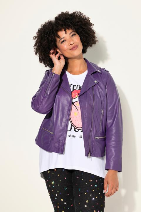Produktbild Angel of Style Leder-Bikerjacke, Metallzipper, Komplettfutter (52)