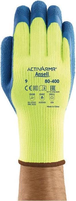 Ansell Cold-resistant glove ActivArmr® 80-400 size 9 yellow/blue EN 388, EN 511, EN 407 acrylic w. natur... (9)