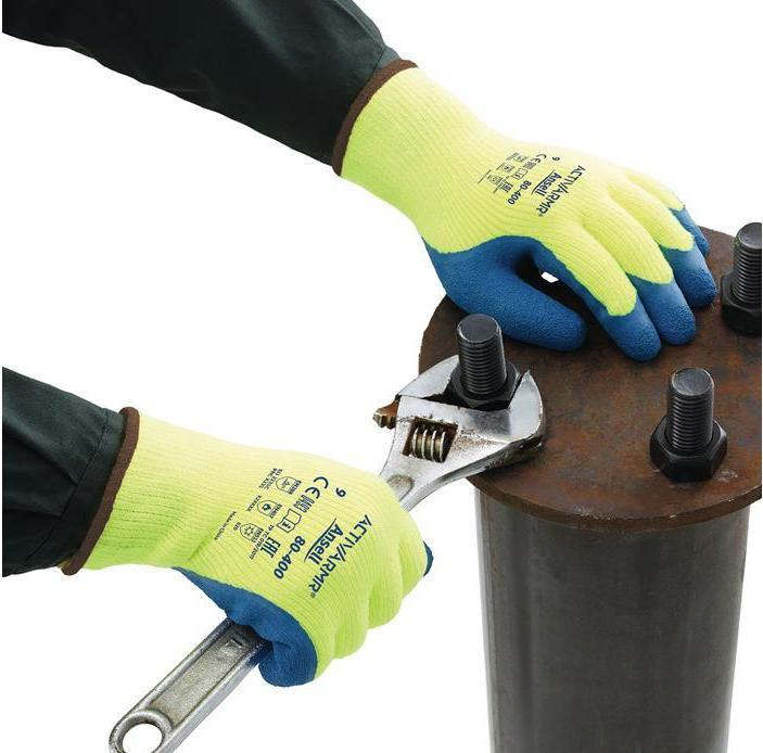 Actual product image Ansell Cold-resistant glove ActivArmr® 80-400 size 9 yellow/blue EN 388, EN 511, EN 407 acrylic w. natur... (9)