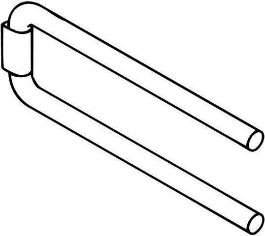 Actual product image Hewi Towel rail SERIE 477 2-arm ruby red