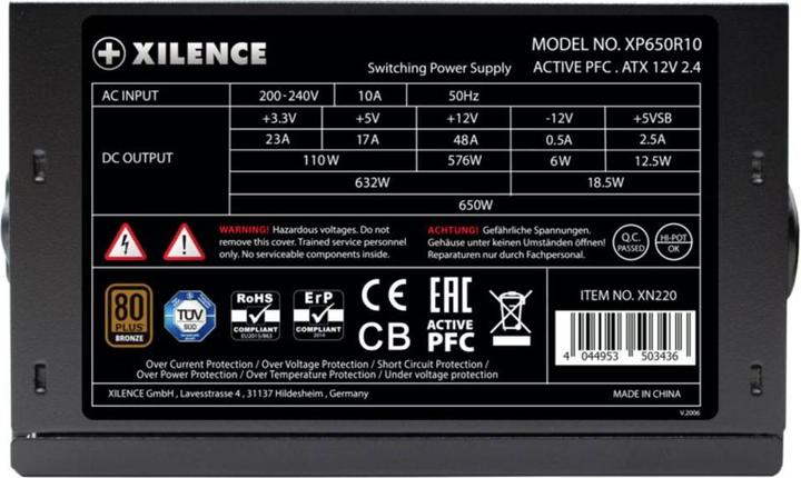 Image du produit Xilence XP650R10 (650 W)