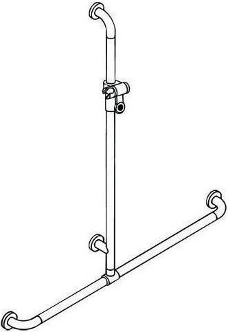 Produktbild Hewi Duschhandlauf SERIE 801 senkrecht 1100mm waagerecht 962mm umbra (96.20 x 110 cm)