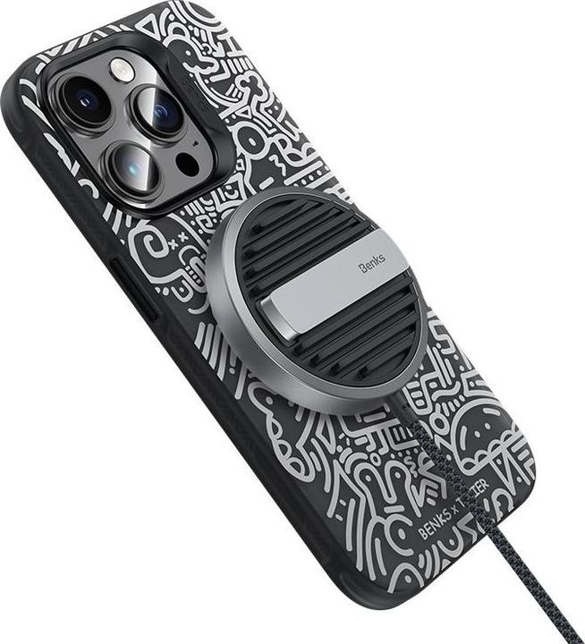 Actual product image Benks Collaboration Case iPhone 15 Pro Max - Black White Rabbit (Apple iPhone 15 Pro Max)