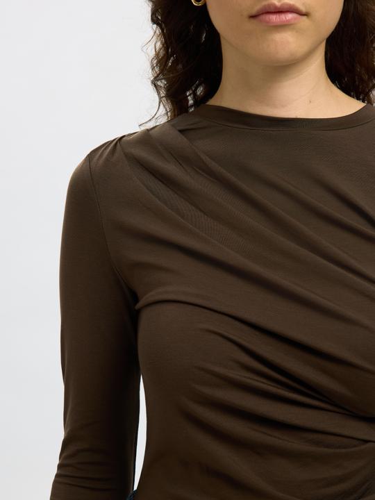 Image du produit Selected Femme Drapiertes Oberteil mit langen Ärmeln (L)