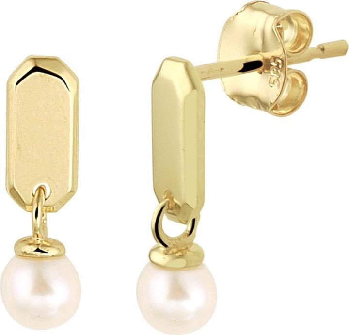 Marie Celeste Overhangers Parel - 3 - Gold (14 Karat Gelbgold)