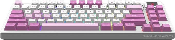 Actual product image MSI Computer keyboard KEYBOARD GAMING VIOLET US/FORGE GK600 TKL W VIOLET (US, Wireless)