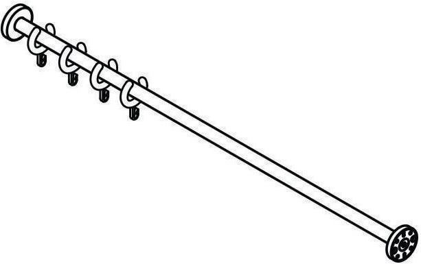 Produktbild Hewi Vorhangstange 1000mm, Edelstahl weiss tiefmatt