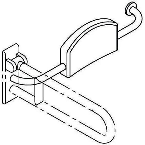 Hewi, Specchio, Schienale Serie 801 Sabbia Destra