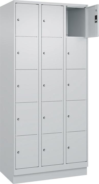C+P Armoire à casiers 3 compartiments 5F h.grise (90 cm, 195 cm)