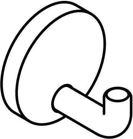 Immagine prodotto Hewi Gancio singolo SERIE 477 profondità 45 mm, rosetta d= 50 mm segnale bianco