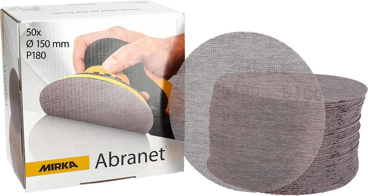 Produktbild Mirka ABRANET Schleifscheiben Grip 150mm P180 50 Stk. ( 5424105018 ) (P180)