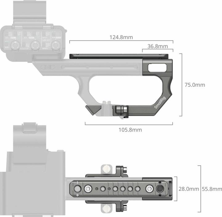 Actual product image SmallRig Extension Mount Plate Kit for Sony FX3 / FX30 XLR Handle 4830