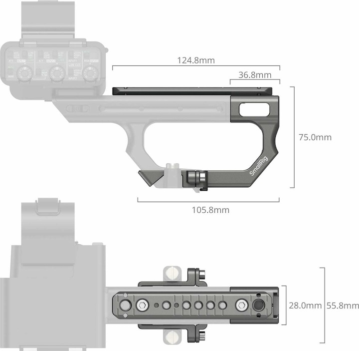 Produktbild SmallRig Extension Mount Plate Kit for Sony FX3 / FX30 XLR Handle 4830