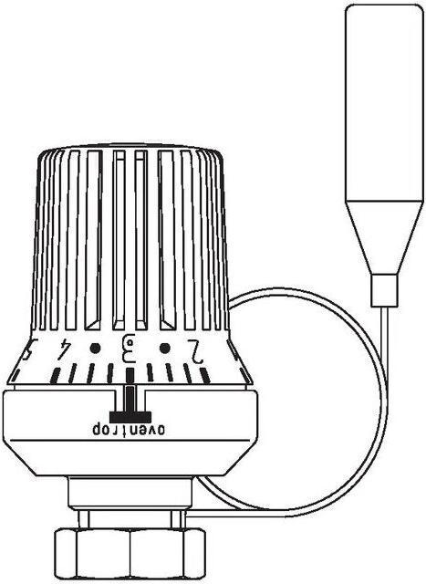 Actual product image Oventrop OV Thermostat Uni XH white, 7-28 degreesC Capillary tube 2000mm