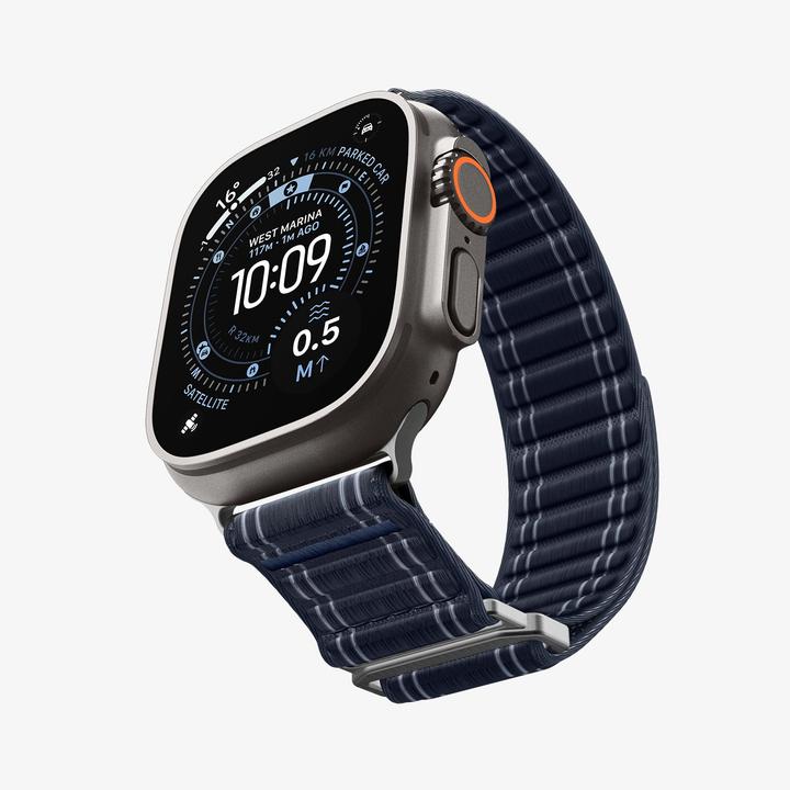 Actual product image Spigen WBF0 Apple Watch (44/45mm) / Watch 10/11 (46mm) / Ultra (49mm) Band Navy (Fabric, Nylon, Plastic)