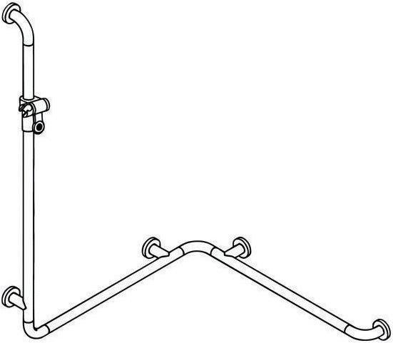 Produktbild Hewi Duschhandlauf SERIE 801 se 1100mm mit Brausehalterstange umbra (18.60 x 110 cm)