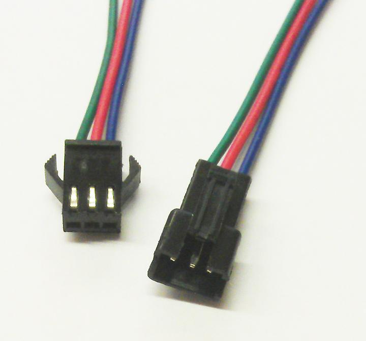 Play-Zone Set: Verbindungsstecker mit Kabel JST-SM 3Pin Male Fem
