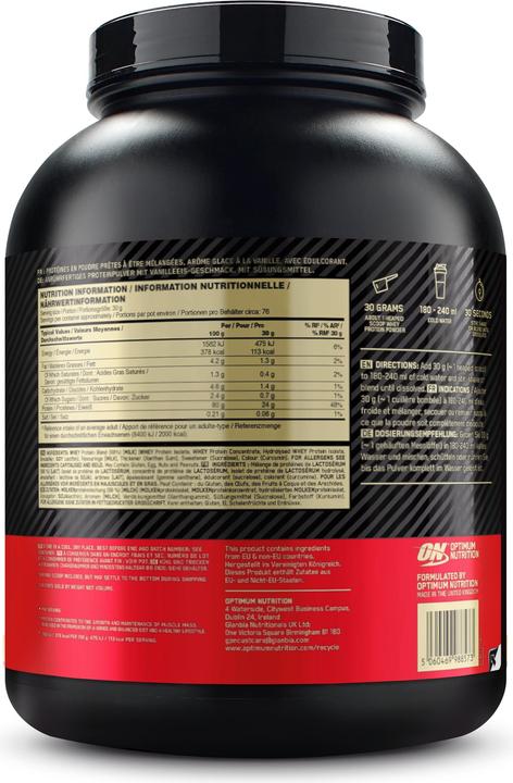 Immagine prodotto Optimum Nutrition 100% Siero di latte Gold Standard (Vaniglia, 1 pz., 2273 g)