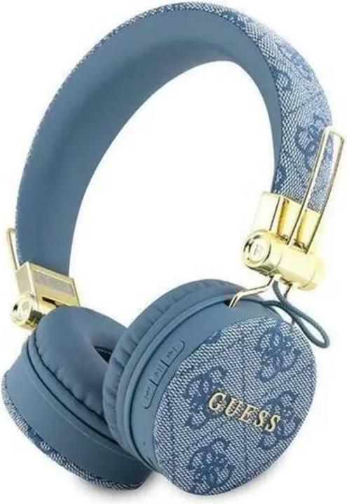 Actual product image Guess słuchawki nauszne Bluetooth GUBH704GEMB niebieski/blue 4G Metal Logo (ANC, 32 h, Wireless)