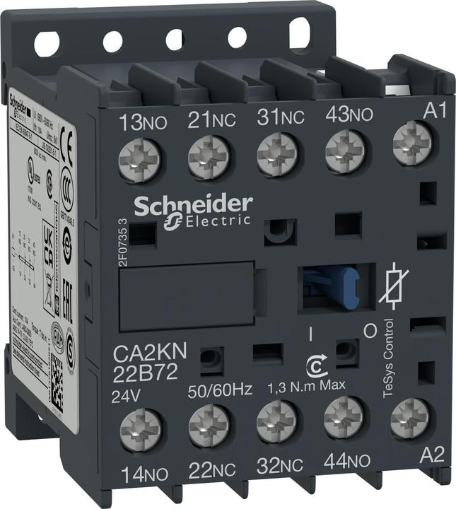 Produktbild Schneider Electric Hilfsschütz, 2S+2Ö, 24V 50/60Hz, mit CA2KN22B72