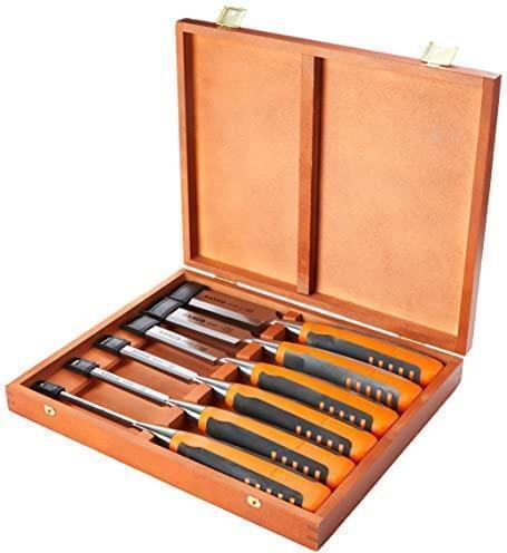 Produktbild Bahco Stechbeitelsatz mit gummiertem Griff 6-32 mm - 6-teilig/Holzkiste (32 mm)