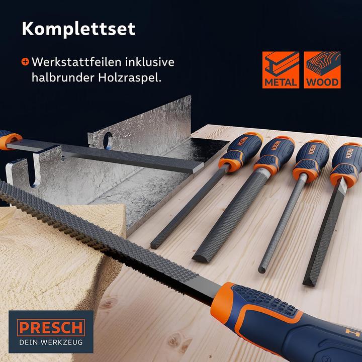 Actual product image Presch 6-teiliges Feilenset mit Hiebnummer 2 (Cut 2)