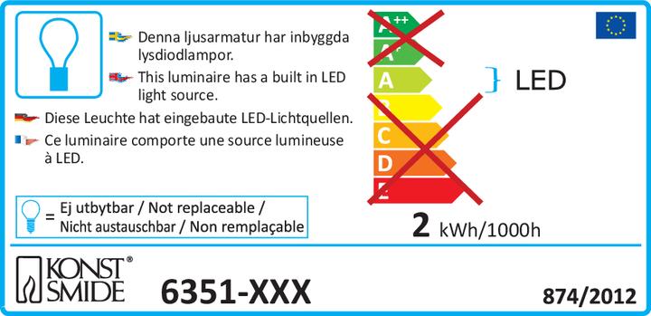 Energie-Label Konstsmide Micro-Lichterkette (4.33 m)
