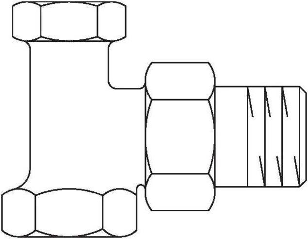 Actual product image Oventrop OV HK screw fitting Combi 2 PN 10 nickel-plated brass angle DN 15 1/2Zo