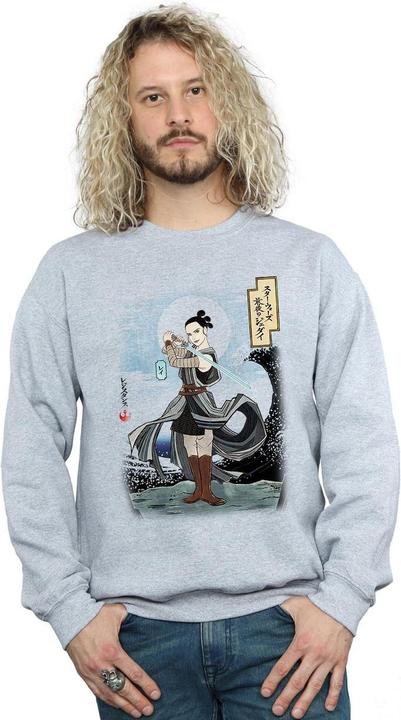 Actual product image Star Wars Mens The Last Jedi Japanese Rey Sweatshirt (L)