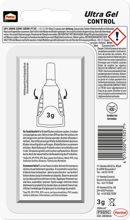 Produktbild Pattex Sekundenkleber Ultra Gel Matic (3 g)