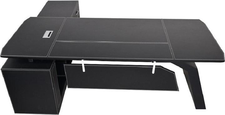 Image du produit Jet-Line Bureau PITTSBURGH noir Meubles de bureau Bureau de direction (220 x 185 x 76 cm)