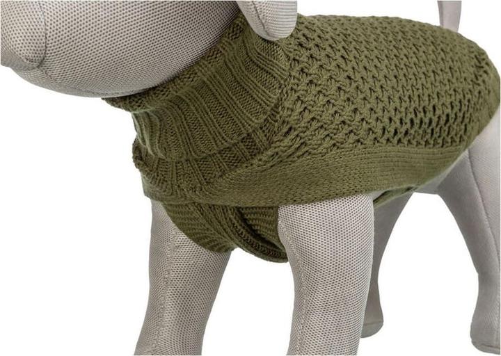 Actual product image Trixie Norwood pullover, XXS: 18 cm, olive green (XXS, Dog jumper)